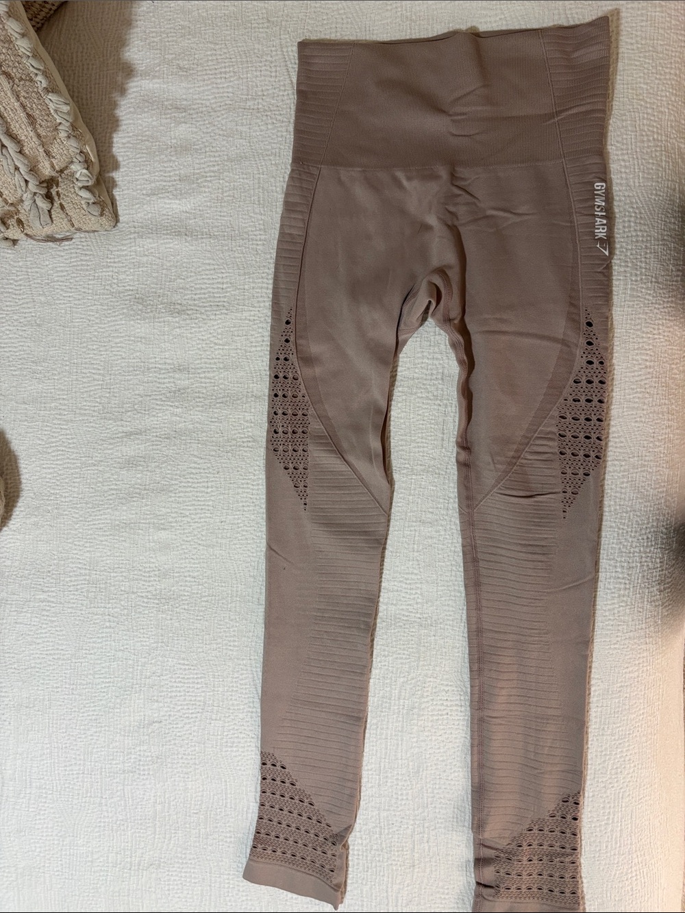 Gymshark Kids Seamless High-Waist Leggings - Taupe Brown